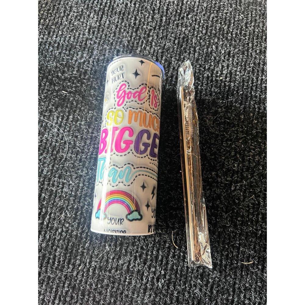20 oz stainless steel tumbler with lid and straw